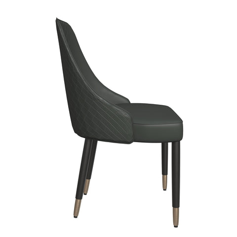 Allure Dining Chairs Fabric/Leather Seat and Back in Oak Wood