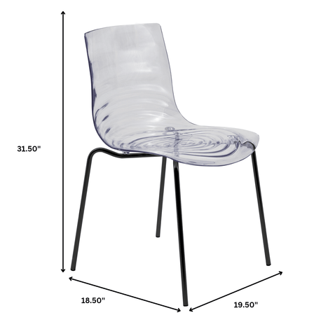 Astor Dining Chair Modern ABS Plastic Side Chair with Stainless-Steel Legs