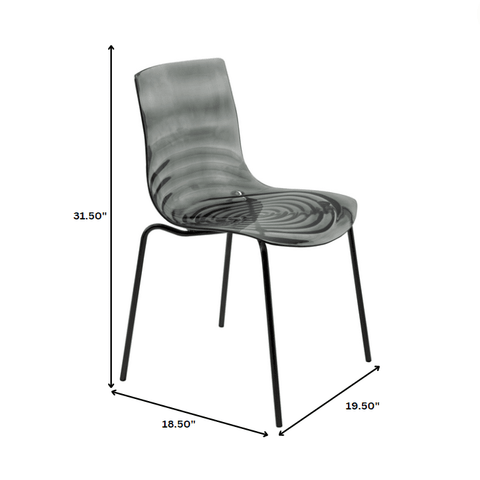 Astor Dining Chair Modern ABS Plastic Side Chair with Stainless-Steel Legs