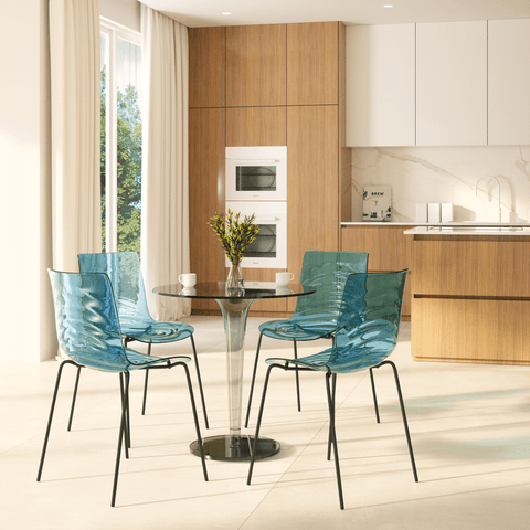 Astor Dining Chair Modern ABS Plastic Side Chair with Stainless-Steel Legs