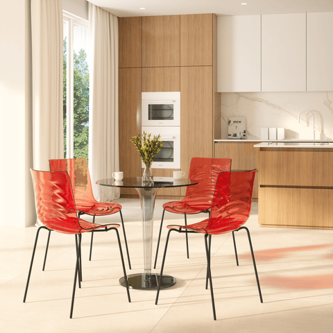 Astor Dining Chair Modern ABS Plastic Side Chair with Stainless-Steel Legs