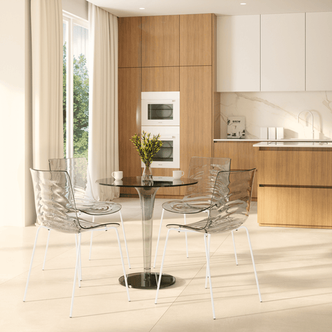 Astor Dining Chair Modern ABS Plastic Side Chair with Stainless-Steel Legs