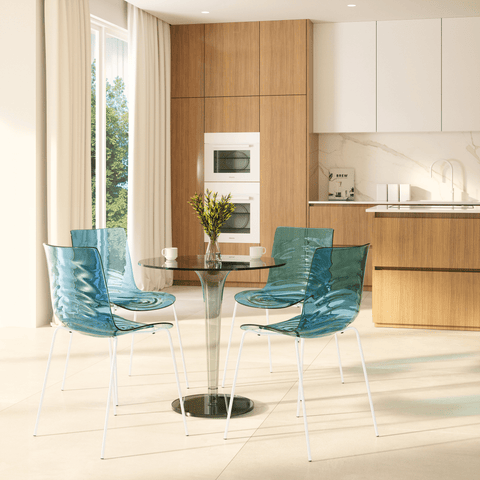 Astor Dining Chair Modern ABS Plastic Side Chair with Stainless-Steel Legs