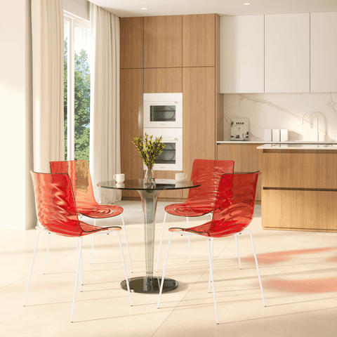 Astor Dining Chair Modern ABS Plastic Side Chair with Stainless-Steel Legs