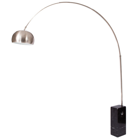Arco Modern Floor Lamp with Marble Cube Base