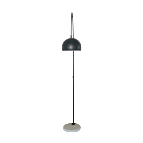 Arco Modern Arched Floor Lamp 76" Height with White Round Marble Base and Metal Dome Lamp Shade