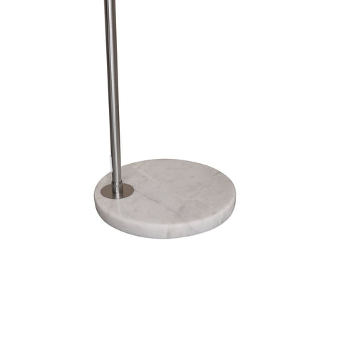 Arco Modern Arched Floor Lamp 76" Height with White Round Marble Base and Metal Dome Lamp Shade