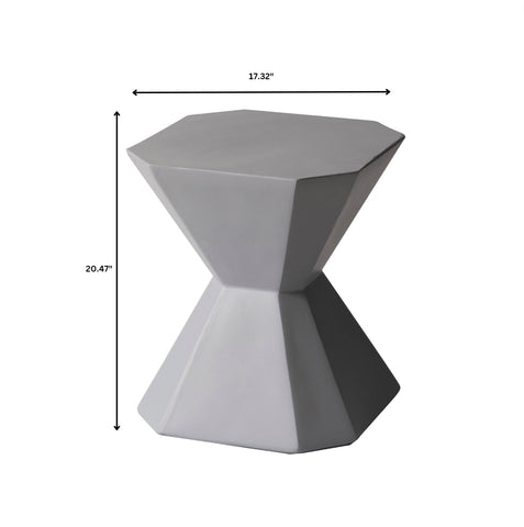 Azure Side Table Round Fiberstone Accent Table