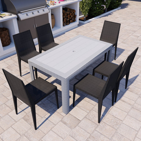 Mace Mid-Century 7-Piece Outdoor Dining Set