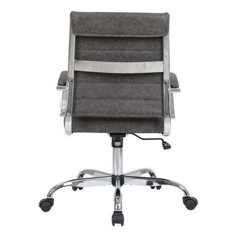 Benmar Mid-Back Leather Office Conference Chair Adjustable Height, Swivel, and Tilt