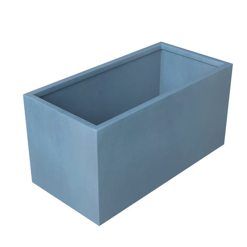 Bloom 3-Piece Fiberstone and MGO Clay Planter Set, Modern Rectangular Durable Planter Pot for Indoor and Outdoor