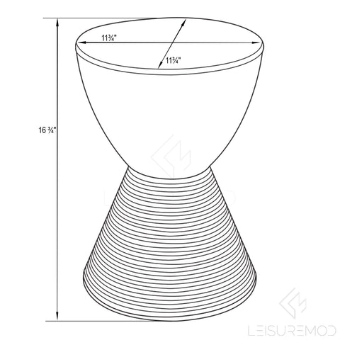 Boyd  Storage Round Side End Table in Polypropylene Plastic