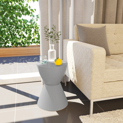 Boyd  Storage Round Side End Table in Polypropylene Plastic