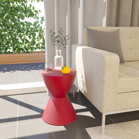 Boyd  Storage Round Side End Table in Polypropylene Plastic