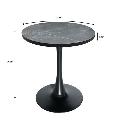 Bristol Round Dining Table Collection in Black Steel