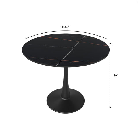 Bristol Round Dining Table Collection in Black Steel