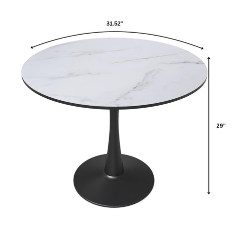 Bristol Round Dining Table Collection in Black Steel