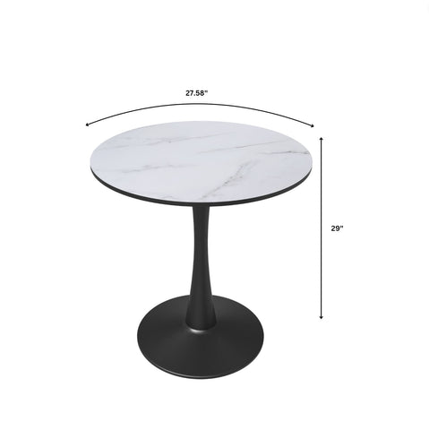 Bristol Round Dining Table Collection in Black Steel