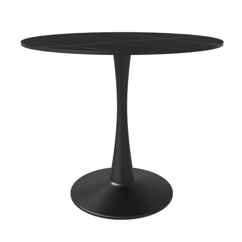 Bristol Round Dining Table Collection in Black Steel