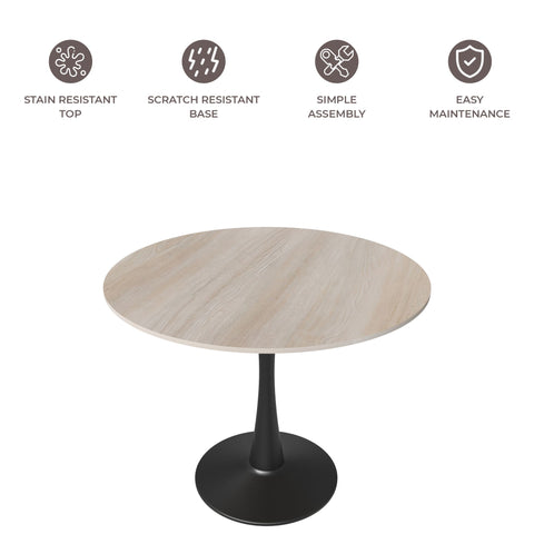 Bristol Round Dining Table Collection in Black Steel