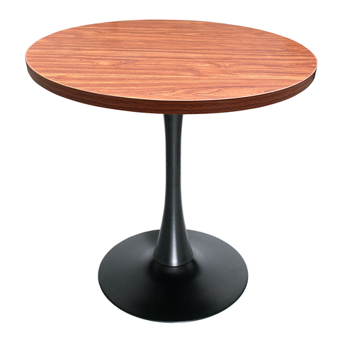 Bristol Round Dining Table with MDF/Sintered Stone/Glass Tabletop in Black Steel Base