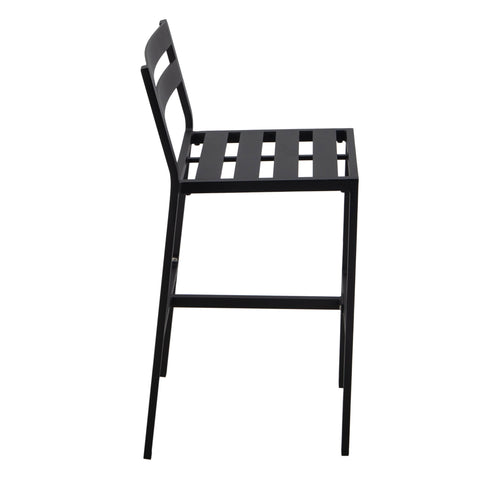 Chelsea Modern Patio Bar Chair in Powder-Coated Aluminum with Removable Cushion