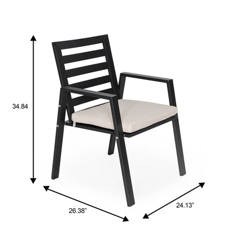 Chelsea 5-Piece Patio Dining Set with 48" Round Aluminum Dining Table and 4 Dining Armchair