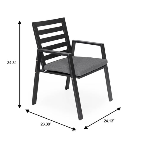 Chelsea 7-Piece Patio Dining Set 78-118" Wide Rectangular Extendable Aluminum Dining Table and 6 Dining Armchair