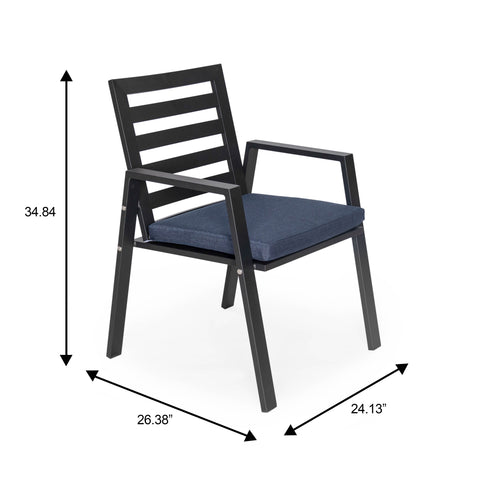 Chelsea 7-Piece Patio Dining Set 78-118" Wide Rectangular Extendable Aluminum Dining Table and 6 Dining Armchair