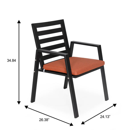 Chelsea 5-Piece Patio Dining Set with 48" Round Aluminum Dining Table and 4 Dining Armchair