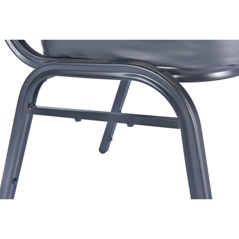 Cove Mid-Century Modern Stackable Banquet Chair with Black Powder Coated Steel Frame