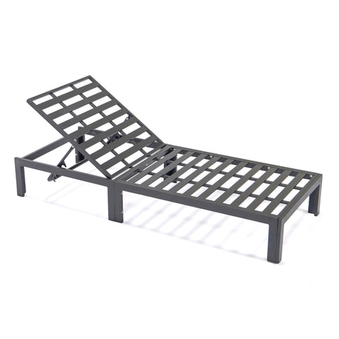 Chelsea Aluminum Outdoor Chaise Lounge Chair with Removable Cushions