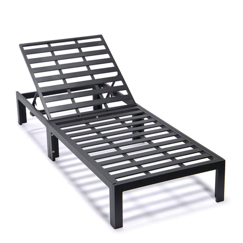 Chelsea Aluminum Outdoor Chaise Lounge Chair with Removable Cushions