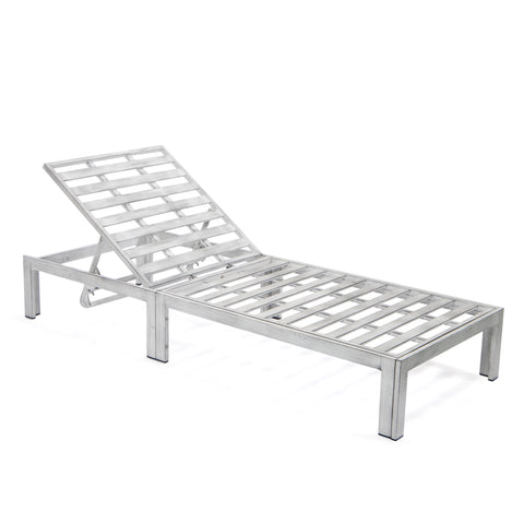 Chelsea Outdoor Chaise Lounge Chair With Side Table and Removable Cushions