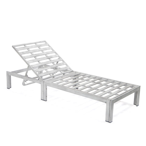 Chelsea Aluminum Outdoor Chaise Lounge Chair with Removable Cushions