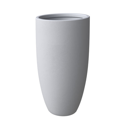 Crete Modern Tapered Round Planter Pot in Fiberstone and Clay Weather Resistant Design
