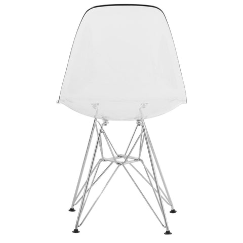 Dover and Cresco Modern Dining Chair Molded Side Chair with Base