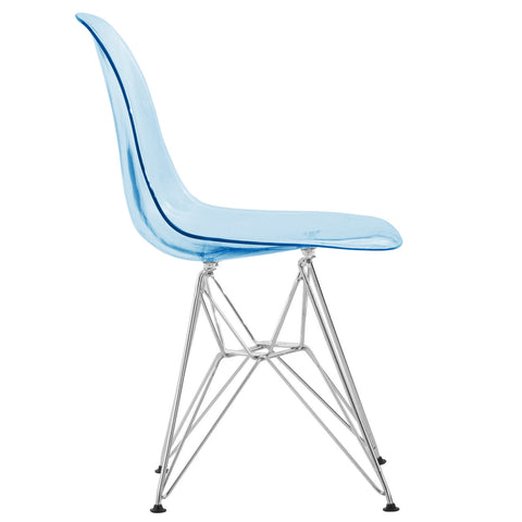 Dover and Cresco Modern Dining Chair Molded Side Chair with Base
