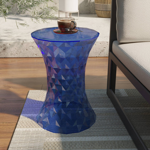 Clio Plastic Side Table with a Diamond Shape Design