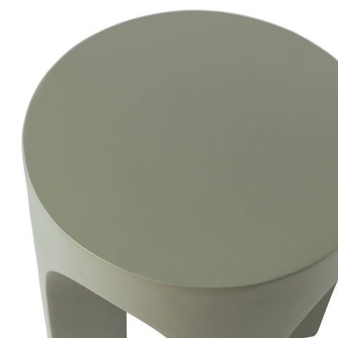 Crus Fiberstone Outdoor Side Table With Arched Base Design