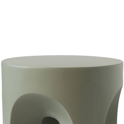 Crus Fiberstone Outdoor Side Table With Arched Base Design