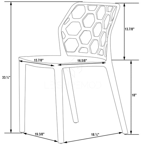 Modern Dynamic Dining Chair Set of 4