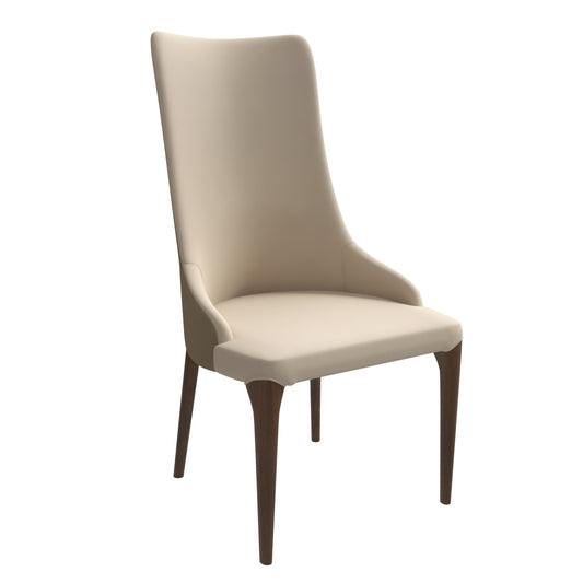 Elm Dining Chair with a Leather/Velvet Seat and a Two-Tone Color Design Backrest in Ash Wood