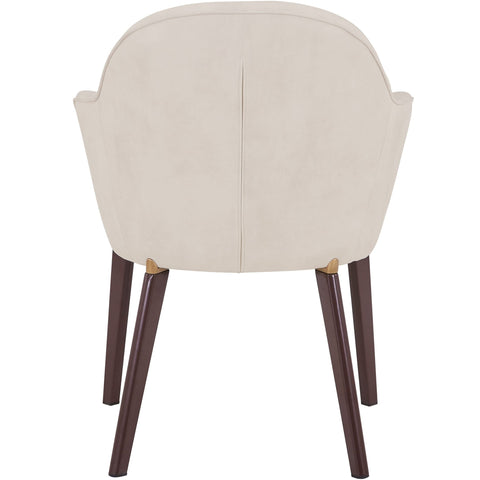 Elias Dining Chair Upholstered in Leather Velvet and Powder Coated Legs Set of 4