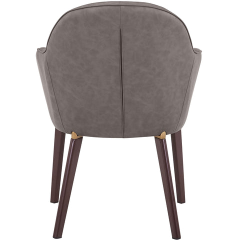 Elias Dining Chair Upholstered in Leather Velvet and Powder Coated Legs Set of 4