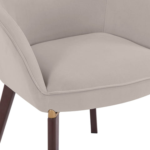 Elias Dining Chair Upholstered in Leather Velvet and Powder Coated Legs Set of 4