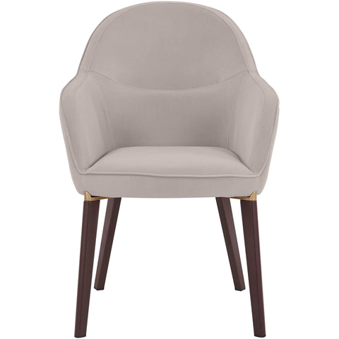 Elias Dining Chair Upholstered in Leather Velvet and Powder Coated Legs Set of 4