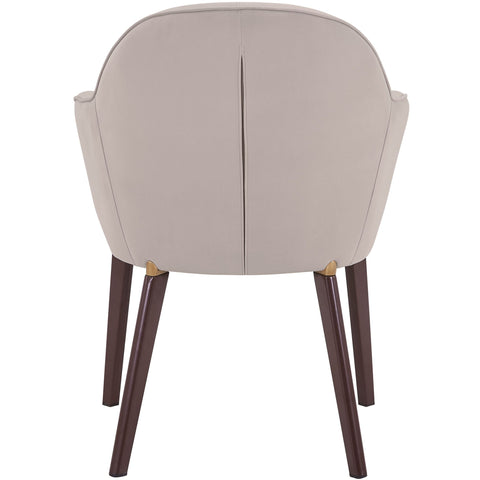 Elias Dining Chair Upholstered in Leather Velvet and Powder Coated Legs Set of 4