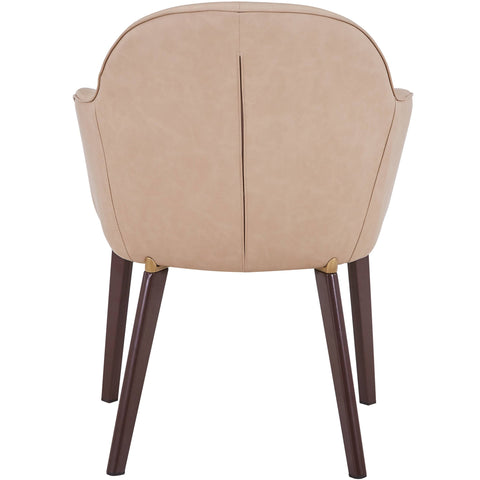 Elias Dining Chair Upholstered in Leather Velvet and Powder Coated Legs Set of 4