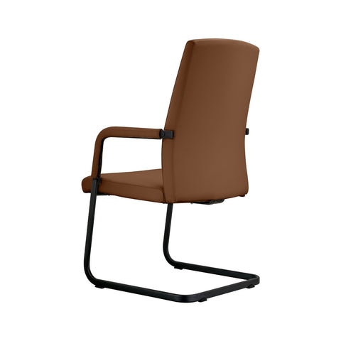 Evander Leather Office Chair With Aluminum Frame